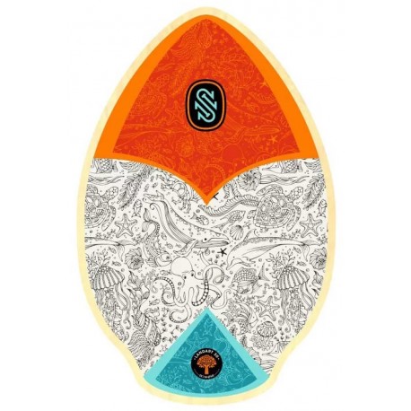 Skimboard Skim One Sealife 30" Red Teal