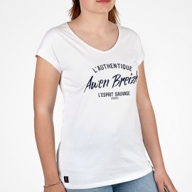 Tee Shirt Femme STERED L'Authentique Awen Breizh Blanc