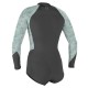 O'neill Women's Shorty Bahia Long Sleeve Front Zip 2/1mm Graphite Mirage