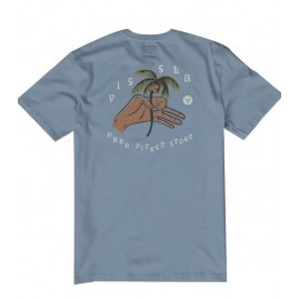 Tee Shirt Homme VISSLA Hand Picked Pocket Faded Denim