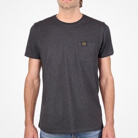 Stered Men's Tee Shirt Klasel Heart Pocket Heather Anthracite Gray