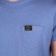 Men's Tee Shirt Stered Heart Pocket Klasel Blue Denim