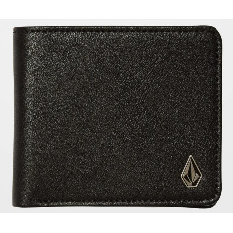 Volcom Slim Stone Small PU Black Wallet
