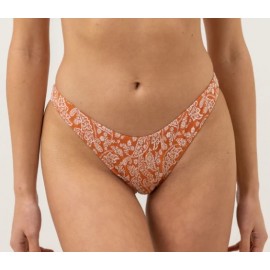 Bas De Maillot De Bain RHYTHM Adina Paisley Hi Cut Pant Terracotta