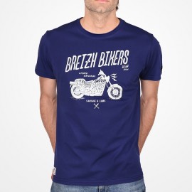 Tee Shirt Homme Stered Bikers Bleu Ocean