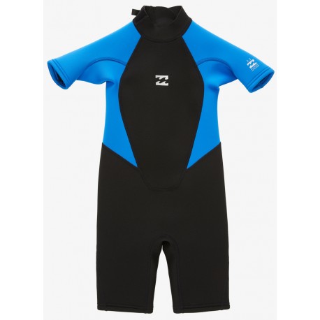 Shorty Billabong Junior Intruder Back Zip 2/2mm Blue