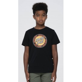 Junior Santa Cruz Outer Ringed Dot Black Tee Shirt