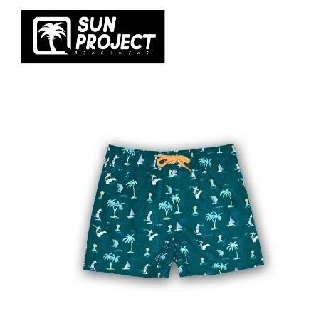 Boardshort Enfant Sun Project Surfing California Pétrole