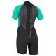 Shorty O'neill Femme Reactor 2 Back Zip 2/2mm Black Aqua