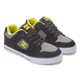 Chaussures DC Junior Pure Elastic Black Lime Green