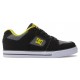 Chaussures DC Junior Pure Elastic Black Lime Green