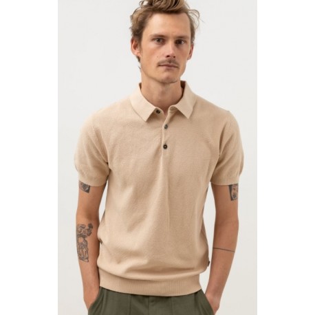 Polo RHYTHM Textured Knit Sand