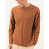 T-shirt Long Sleeves Thick RHYTHM Textured Brown
