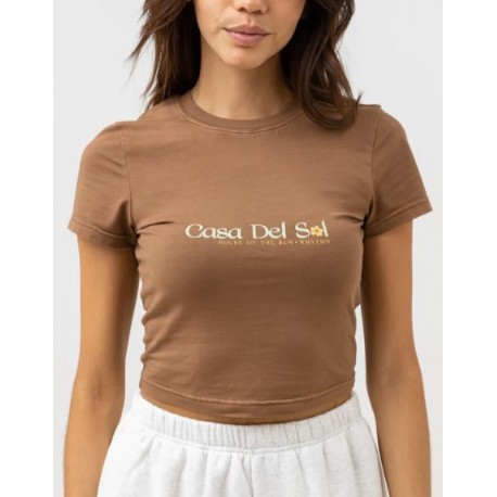 Tee Shirt Femme RHYTHM Casa Del Sol Baby Chocolat