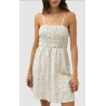 Robe RHYTHM Paloma Floral Smocked Mini Dress Aqua Haze