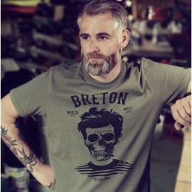 Tee Shirt Homme Stered Breton Bev Atav Kaki