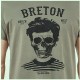 Tee Shirt Homme Stered Breton Bev Atav Kaki