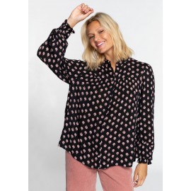 Billabong By Night Black Sands Long Sleeve Blouse