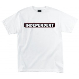 Tee Shirt Independent Bar Logo White
