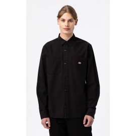 Dickies Duck Canvas Long Sleeve Shirt Washed Black