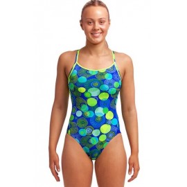 Women's 1 Piece Swimsuit FUNKITA Diamond Back One Blue Bottle