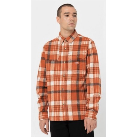 DICKIES Nimmons Bombay Brown Long Sleeve Shirt