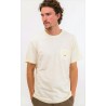 RHYTHM Embroidered Pocket Men's Tee Shirt Vanilla