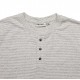 Men's T-Shirt RHYTHM Everyday Stripe Henley Gray