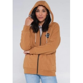 Sweat Doublé Sherpa Femme SALTY CREW Seeking Brown