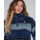 Women's Fleece Sweater SALTY CREW Calm Seas Blue Steel