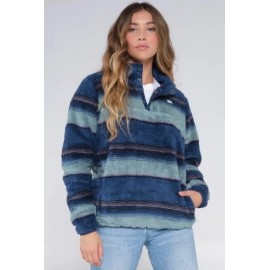 Women's Fleece Sweater SALTY CREW Calm Seas Blue Steel