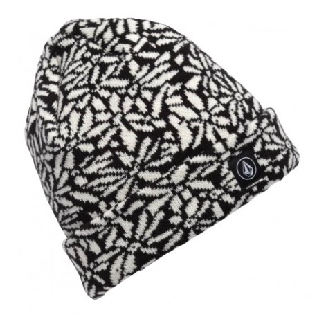 VOLCOM Full Stone Jacquard Black Women's Beanie Breizh Rider