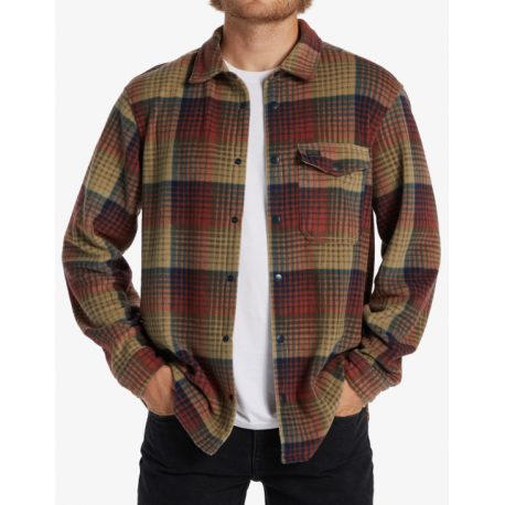 Men's Fleece Shirt BILLABONG Furnace Flannel Gravel