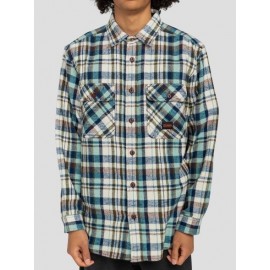 Men's Flannel Shirt ELEMENT Hueco Classic Plaid Chestnut Mineral