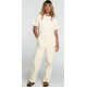 Women's Velvet Overalls BILLABONG Looking For You Antique White