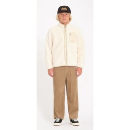 Junior Muzzer Fuzzar Zip Dirty White Fleece