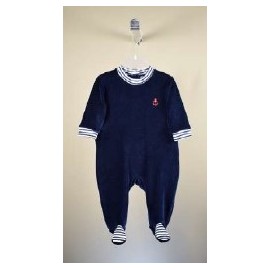 Baby Papylou Pyv Navy Velvet Pajamas