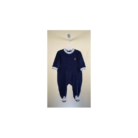 Baby Papylou Pyv Navy Velvet Pajamas