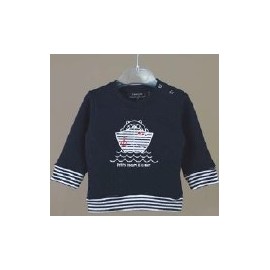 Baby Boy's Quilted Sweatshirt PAPYLOU Peniche Navy