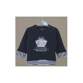 Baby Boy's Quilted Sweatshirt PAPYLOU Peniche Navy