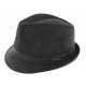 HERMAN Kairan Black imitation leather small brim hat