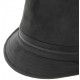 HERMAN Kairan Black imitation leather small brim hat