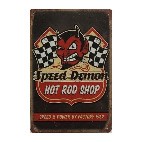 Plaque Métal Speed Demon