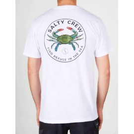 Men's T-Shirt SALTY CREW Blue Crabber White