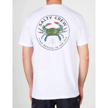 Tee Shirt Homme SALTY CREW Blue Crabber White