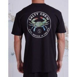 Men's T-Shirt SALTY CREW Blue Crabber Black