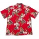 Chemise Hawaïenne TWO PALMS Orchidée Red