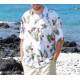 Hawaiian Shirt TWO PALMS Orchid White