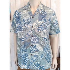 Hawaiian Shirt WINNIE FASHION Canvas Blue