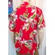 Hawaiian Shirt TWO PALMS Orchid Red